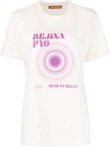 Rejina Pyo T-shirt van biologisch katoen Beige