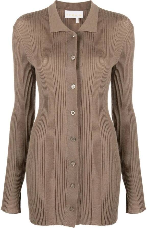 REMAIN Gebreid vest Bruin