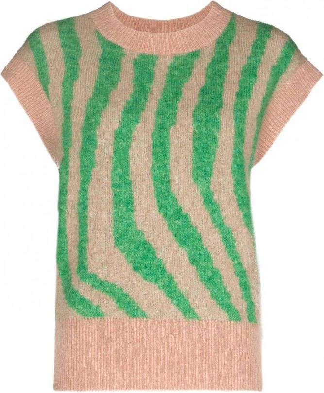 REMAIN Hemd met zebraprint Groen