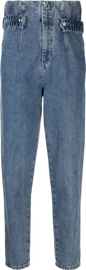 REMAIN Jeans met paperbag taille Blauw