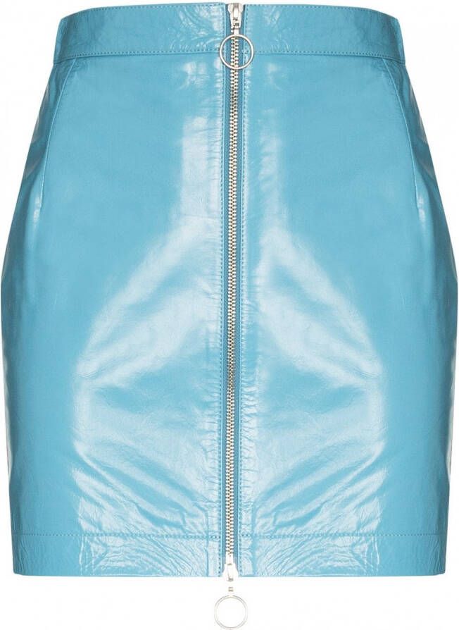 REMAIN Leren mini-rok Blauw