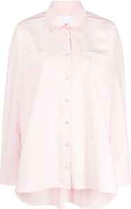 REMAIN oversized long-sleeve cotton shirt Roze