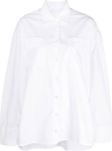 REMAIN oversized long-sleeve cotton shirt Wit