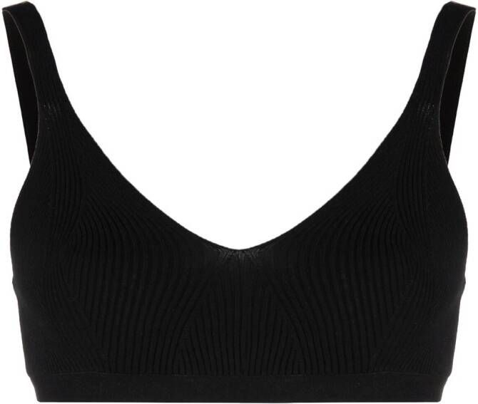 REMAIN Ribgebreide bh Zwart