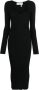REMAIN Midi-jurk met sweetheart hals Zwart - Thumbnail 1