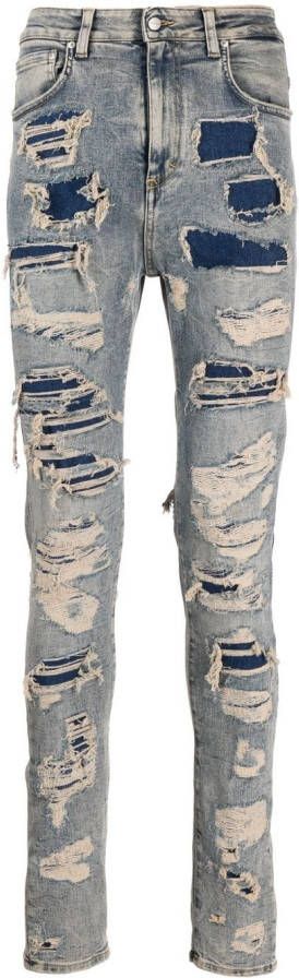 Represent Gerafelde jeans Blauw