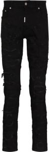 Represent Gerafelde jeans heren katoen Polyester Elastane 28 Zwart
