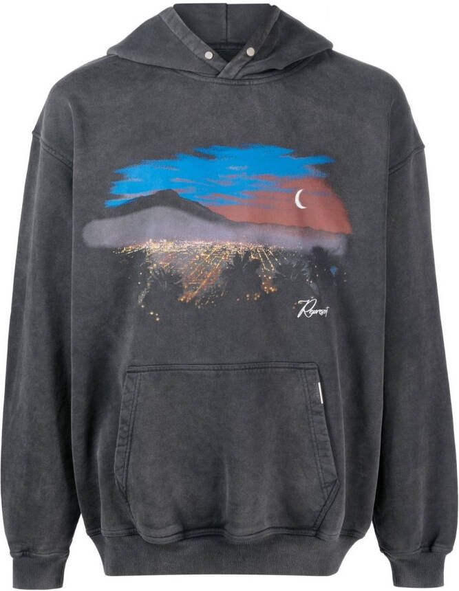 Represent Hoodie met gerafeld-effect Grijs
