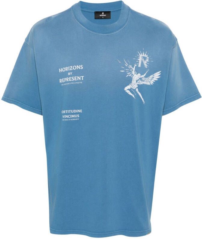 Represent Katoenen T-shirt Blauw