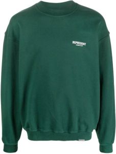 Represent Sweater met logoprint Groen
