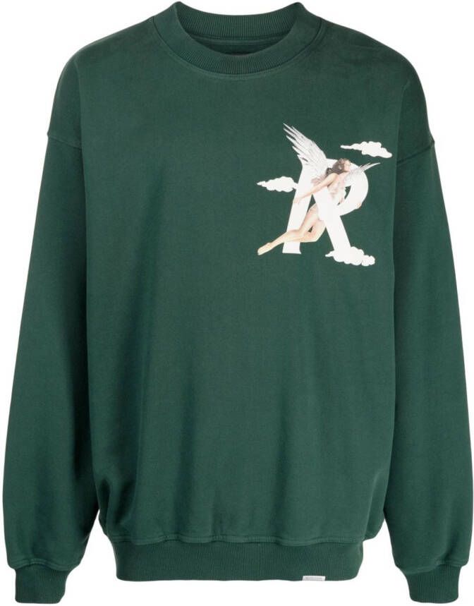 Represent Sweater met print Groen