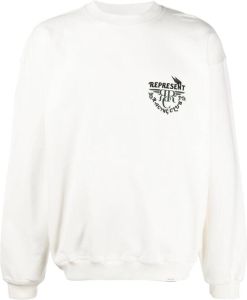 Represent Sweater met print Wit