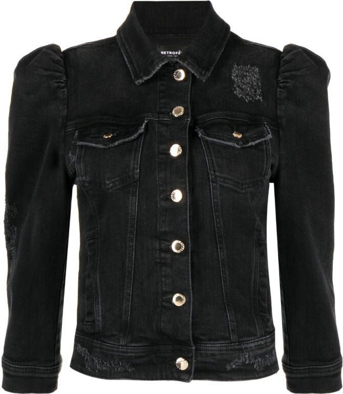 Retrofete Denim jack Zwart