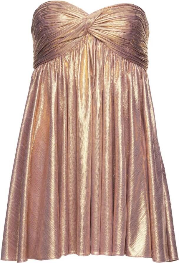 Retrofete Metallic jurk Goud