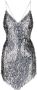 Retrofete Mini-jurk met pailletten Zilver - Thumbnail 1