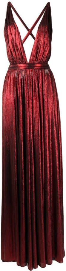 Retrofete Satijnen jurk Rood