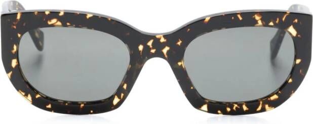 Retrosuperfuture Alva zonnebril met rechthoekig montuur Bruin
