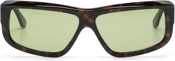 Retrosuperfuture Annapuma zonnebril met rechthoekig montuur Bruin
