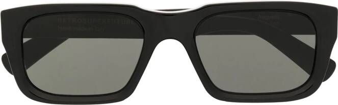 Retrosuperfuture Augusto zonnebril met vierkant montuur Zwart