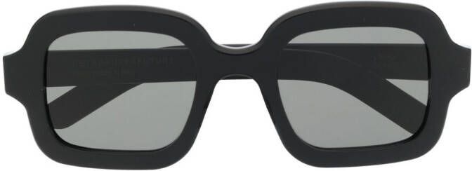 Retrosuperfuture Benz zonnebril met rechthoekig montuur Zwart