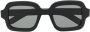 Retrosuperfuture Benz zonnebril met rechthoekig montuur Zwart - Thumbnail 1