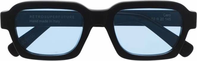 Retrosuperfuture Caro zonnebril met rechthoekig montuur Zwart