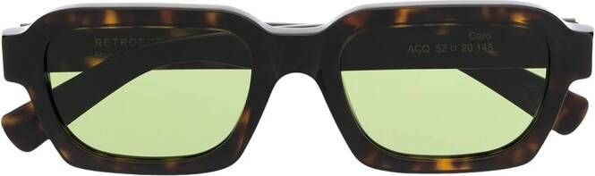 Retrosuperfuture Caro zonnebril met vierkant montuur Bruin