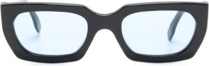 Retrosuperfuture Teddy zonnebril met rechthoekig montuur Zwart