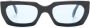 Retrosuperfuture Teddy zonnebril met rechthoekig montuur Zwart - Thumbnail 1
