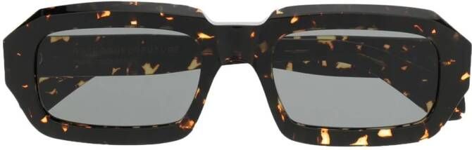 Retrosuperfuture Zonnebril met schildpadschild design Bruin