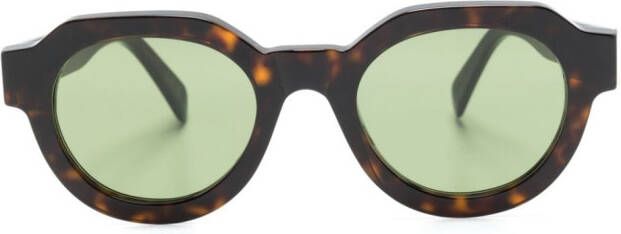Retrosuperfuture Vostro zonnebril met ovalen montuur Bruin
