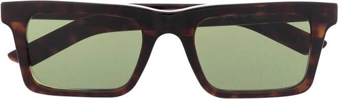 Retrosuperfuture Zonnebril met schildpadschild design Bruin