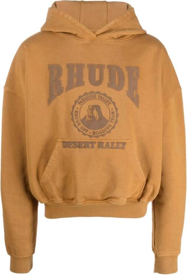 RHUDE Desert Valley katoenen hoodie Bruin