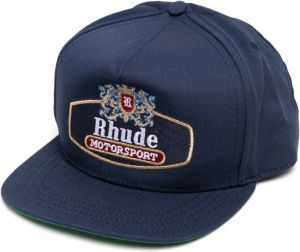 Rhude embroidered-logo detail baseball cap Blauw