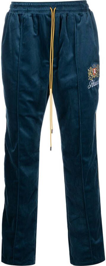 RHUDE Trainingsbroek met borduurwerk Blauw
