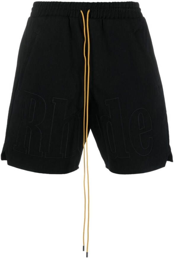 RHUDE Shorts met trekkoordtaille Zwart