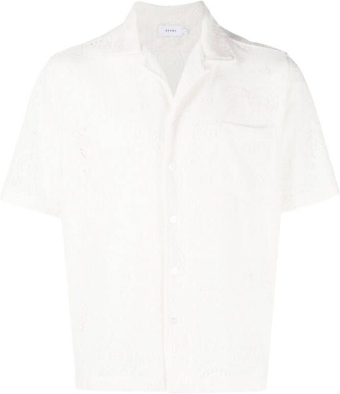 RHUDE Overhemd met borduurwerk Wit