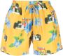 RHUDE Zwembroek met print Geel - Thumbnail 1