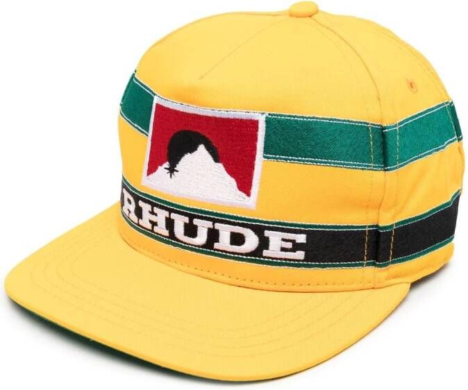 RHUDE Honkbalpet met logopatch Geel