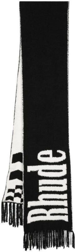 RHUDE Intarsia sjaal Zwart