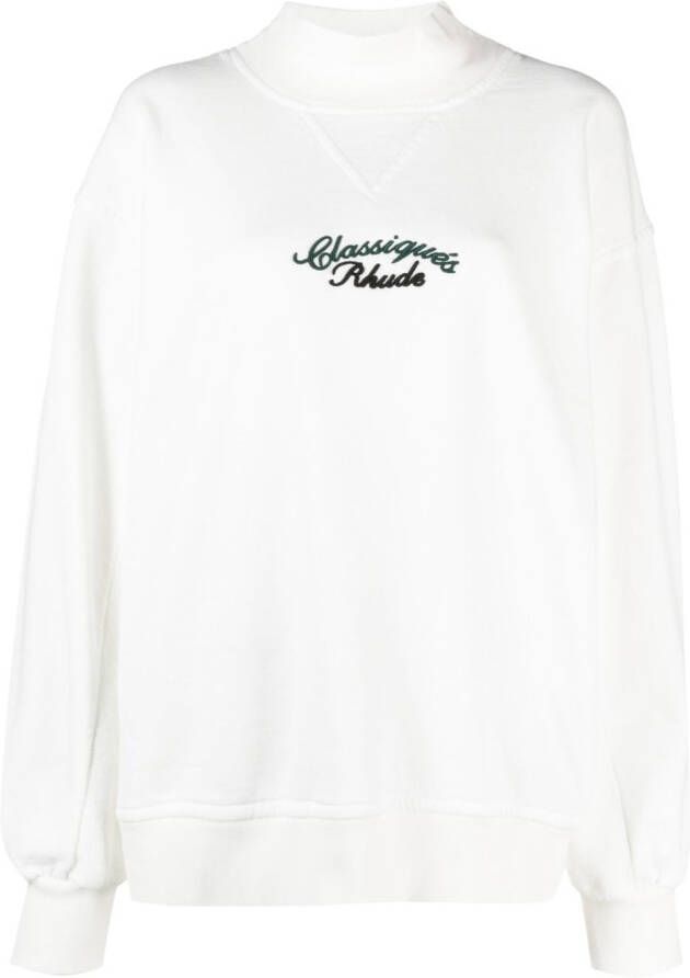 RHUDE Sweater met geborduurd logo Wit