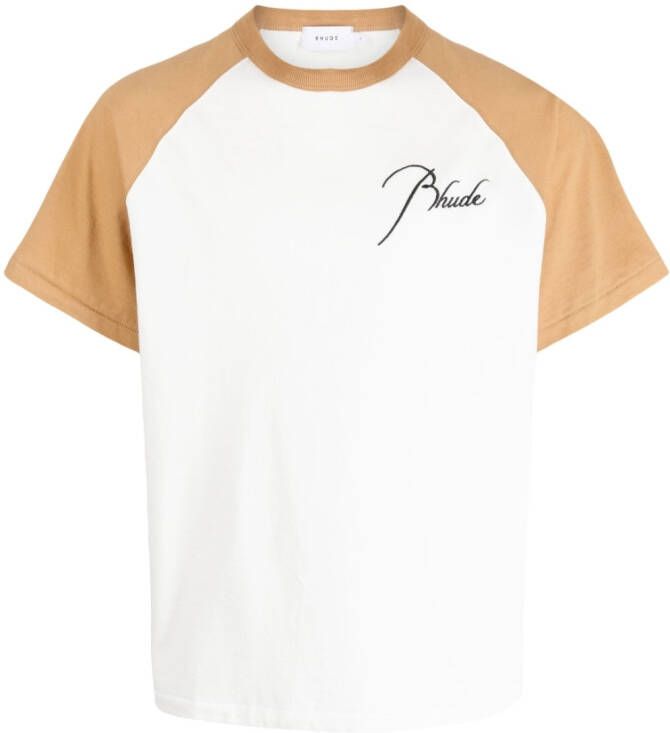RHUDE T-shirt met logoprint Wit