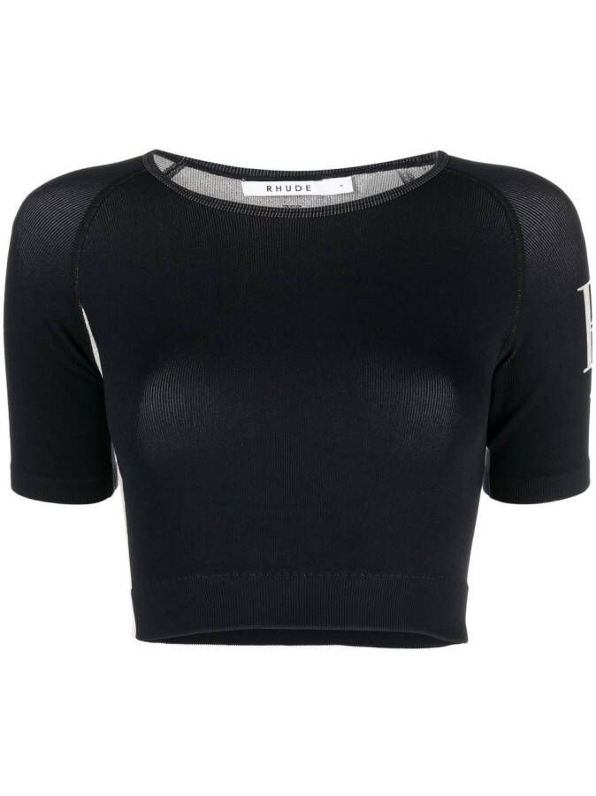 RHUDE T-shirt met logoprint Zwart