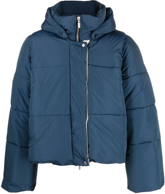 RHUDE Donsjack met logoprint Blauw