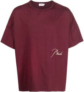 Rhude logo-print short-sleeved T-shirt Rood