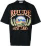RHUDE T-shirt met logoprint Zwart - Thumbnail 1