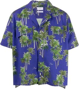 Rhude Overhemd met palmboomprint Blauw