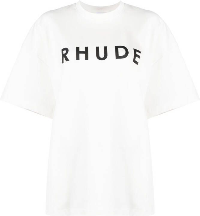 RHUDE T-shirt met logo Wit