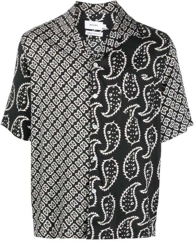 RHUDE Overhemd met paisley-print Zwart
