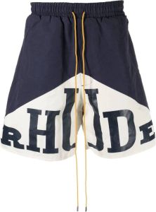 Rhude Shorts met logoprint Blauw